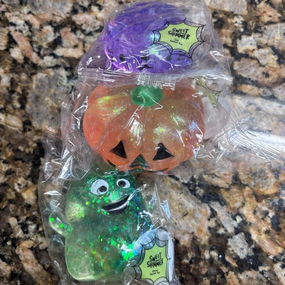 Sweet and Shimmer ULTA Halloween Pumpkin Green Ghost & Purple Cat Bundle New